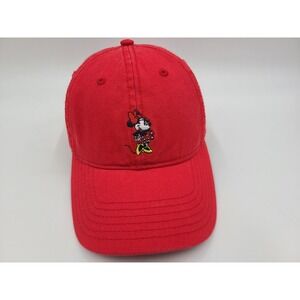 Women Minnie Mouse Disney Adjustable Hat Cap Baseball Cotton Casual Logo Mom Red